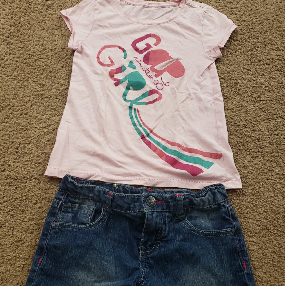 ⭐SALE 4/$20 summer outfit shorts & tshirt size 6x